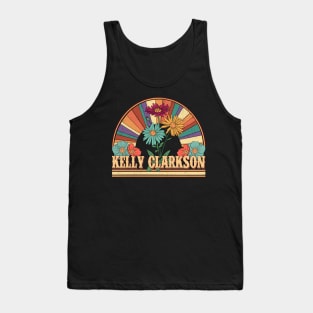 Kelly Flowers Name Clarkson Personalized Gifts Retro Style Tank Top